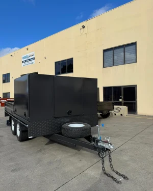 12×7 Flat Top Trailer – 3500kg ATM, Half Square Toolbox