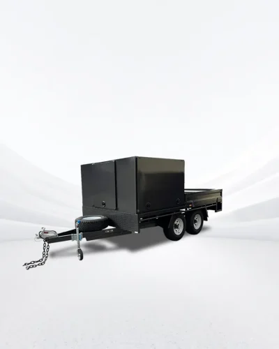 12×7 Flat Top Trailer – 3500kg ATM, Half Square Toolbox