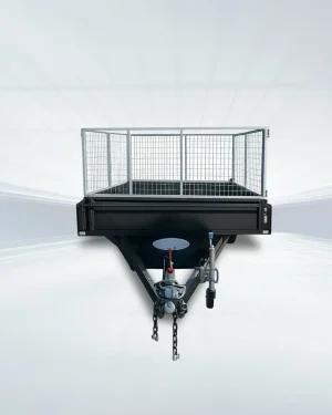 12×5 Tandem Trailer. 1990 kg GVM/ Full checkerplate/ 380mm Sides/  Full tie down rails/ 900mm High galvanised cage