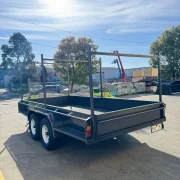 14x6 Tandem Axle Box Trailer - 3500kg ATM, 380mm High Sides, Full Checkerplate & 3 x Angled Racks