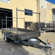 14x6 Tandem Axle Box Trailer - 3500kg ATM, 380mm High Sides, Full Checkerplate & 3 x Angled Racks