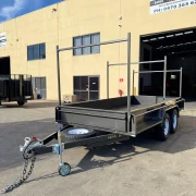 14x6 Tandem Axle Box Trailer - 3500kg ATM, 380mm High Sides, Full Checkerplate & 3 x Angled Racks