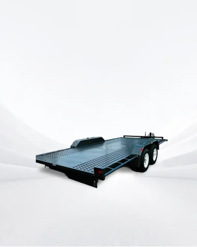 16ft x 6ft6in Beavertail Car Trailer – 3200kg ATM, Perforated Sheet Floor, Slide In Ramps