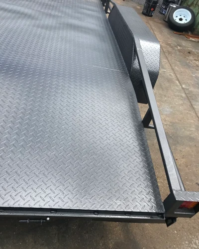 16ft x 6ft6in Beavertail Car Trailer – 3200kg ATM, RHS Sides, Slide In Ramps