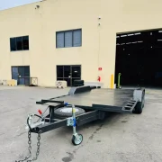 16ft x 6ft6in Semi Flat Car Trailer – 2800kg ATM, Slide In Ramps