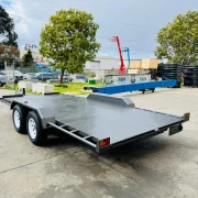 16ft x 6ft6in Semi Flat Car Trailer – 2800kg ATM, Slide In Ramps