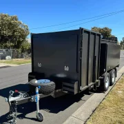 14×5 Lawn Mowing Tipper Trailer – 3500kg ATM, 2 Way Grip Mesh Door