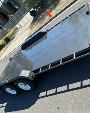 16ft x 6ft6in Beavertail Car Trailer – 2800kg ATM, Slide In Ramps