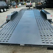 16ft x 6ft6in Beavertail Car Trailer – 3200kg ATM, Perforated Sheet Floor, Slide In Ramps