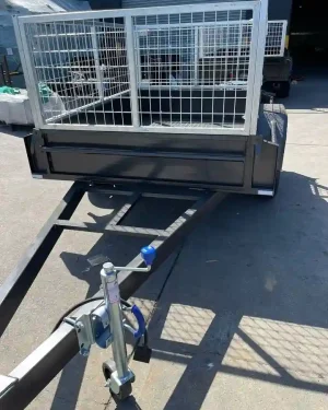 6×4 Single Axle Caged Box Trailer – 750kg ATM, 600mm High Galvanised Cage, Full Checkerplate, Front & Rear Tailgate