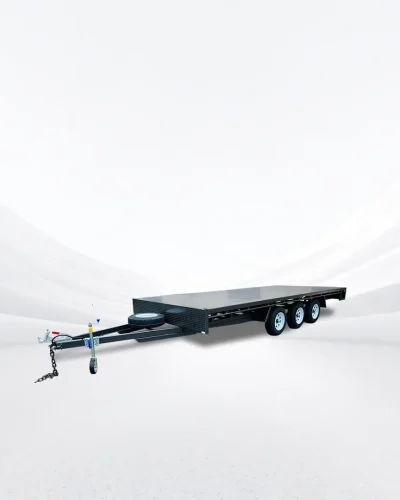 6m x 2.4m Tri Axle Flat Top Trailer – 4500kg ATM, Slide In Ramps