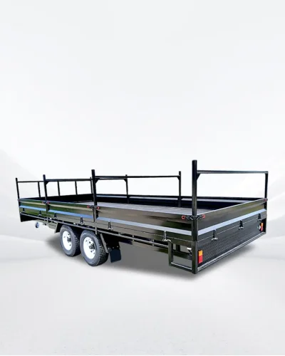 6m x 2.4m Flat Top Trailer – 3500kg ATM, Headboard, Removable Sides & Racks