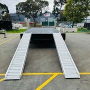 6m x 2.4m Tri Axle Flat Top Trailer - 4500kg ATM, Slide In Ramps