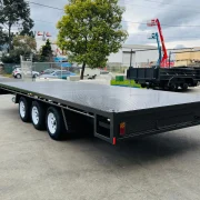 6m x 2.4m Tri Axle Flat Top Trailer - 4500kg ATM, Slide In Ramps