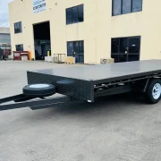 6m x 2.4m Tri Axle Flat Top Trailer - 4500kg ATM, Slide In Ramps