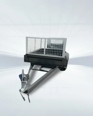 6×4 hd trailer / 750kg gvm/ Full checkerplate/ Front & Rear Tailgate/  600mm High galvanised cage