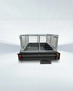 7×4 hd trailer / 750kg gvm/ Full checkerplate/ Front & Rear Tailgate/ 600mm High Galvanised cage