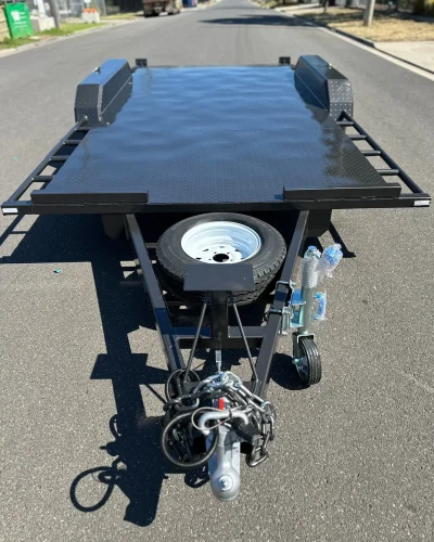 16ft x 6ft6in Beavertail Car Trailer – 3200kg ATM, Slide In Ramps