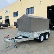 8x5 Tandem Axle Caged Box Trailer - 1990kg ATM, 900mm High Cage, Foldable Rear Door, Australian Made & Galvanised