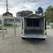 8x5 Tandem Axle Caged Box Trailer - 1990kg ATM, 900mm High Cage, Foldable Rear Door, Australian Made & Galvanised