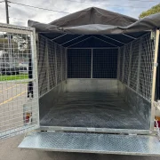 8x5 Tandem Axle Caged Box Trailer - 1990kg ATM, 900mm High Cage, Foldable Rear Door, Australian Made & Galvanised
