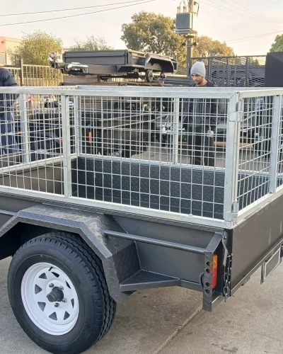 6×4 Lawn Mower Trailer – 750kg ATM, Open Mower Box, 600mm High Cage